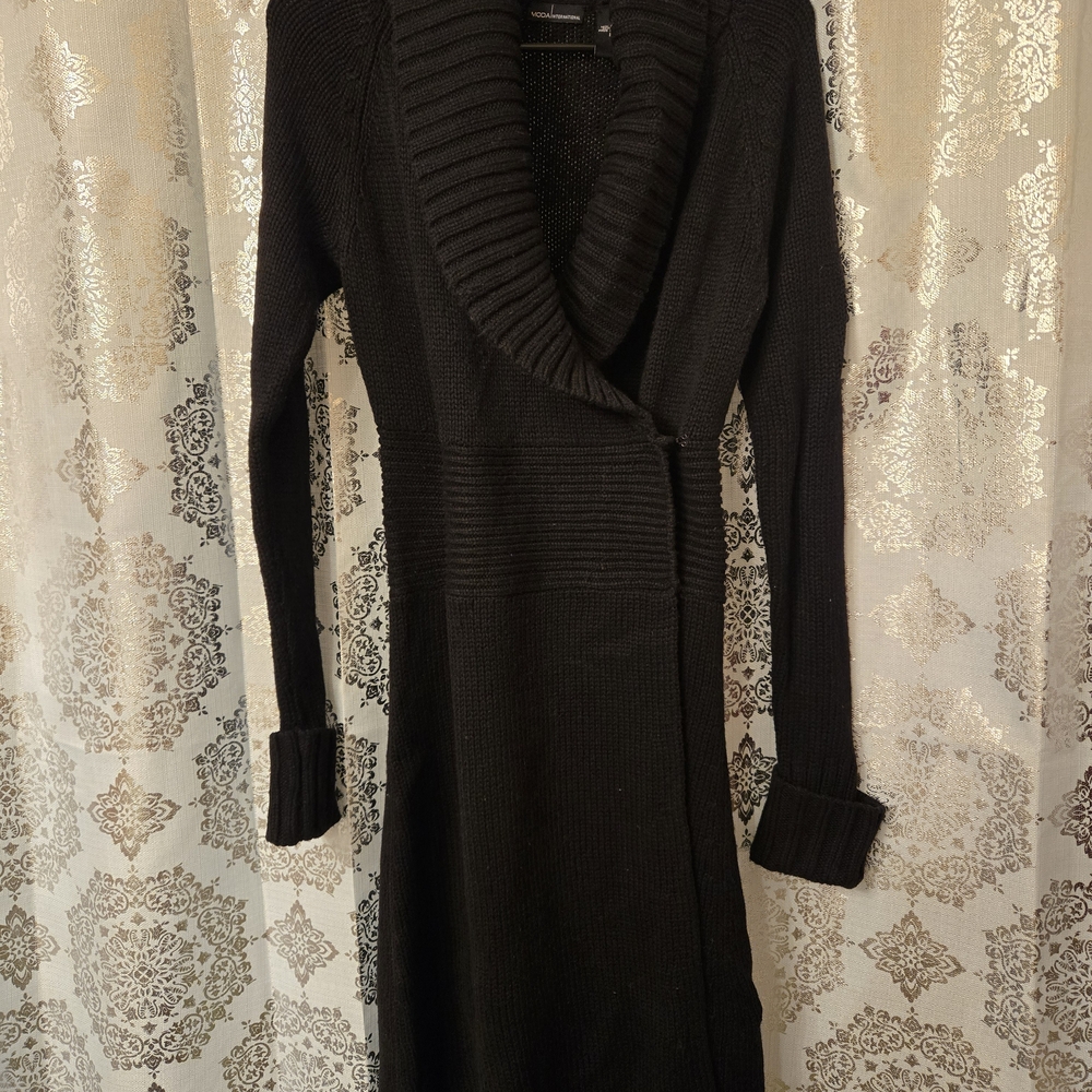 Moda International Black Long Sleeve Dress, Size M